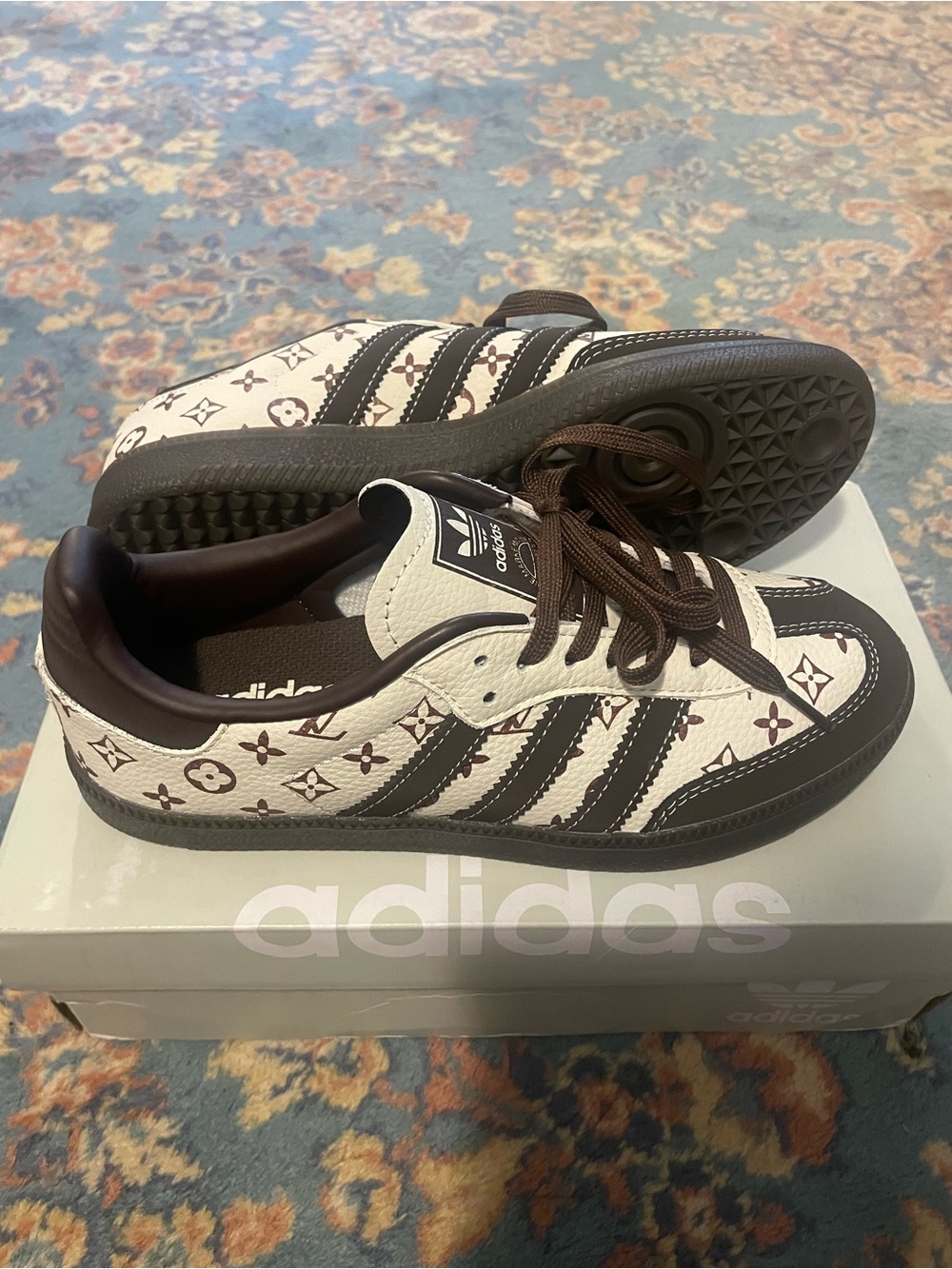 Adidas Samba LV collab Women’s Cream & Brown Low-Top Sneakers
